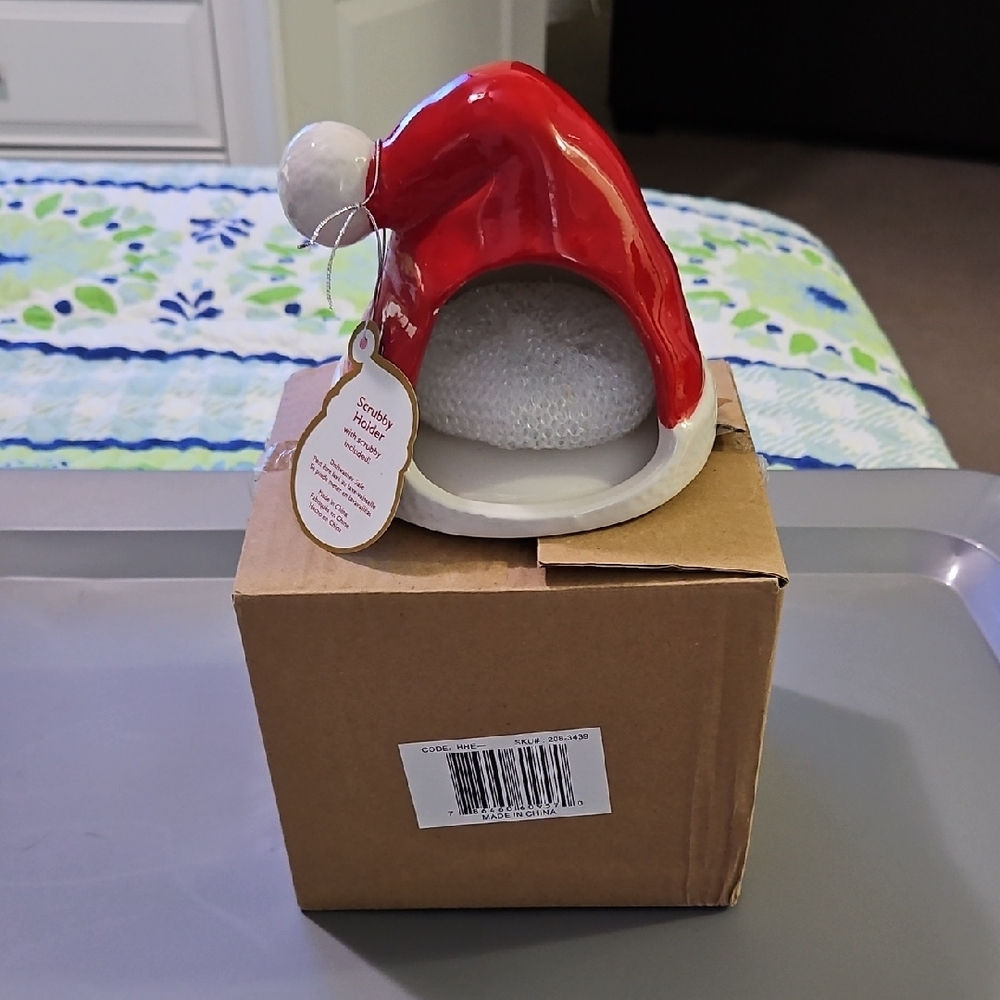 Santa Hat Spoon Rest - Red and White